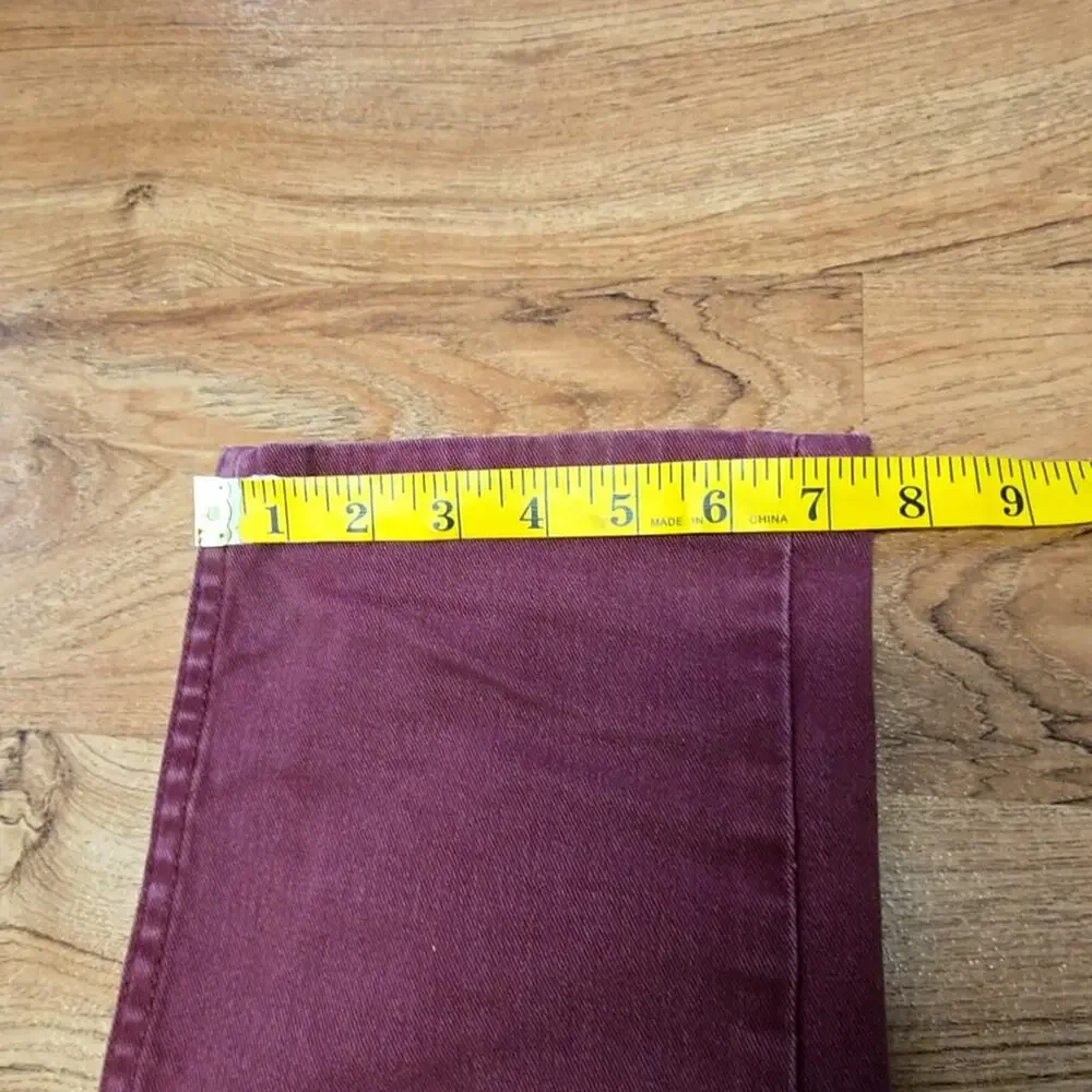 Levi's Mens Jeans Slim Fit Red Pruple Burgundy Denim 32x32